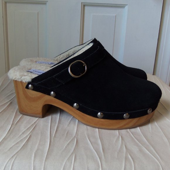 Chinese Laundry Shoes - New Chinese Laundry carlie Black Studded Suede Clogs sz 8